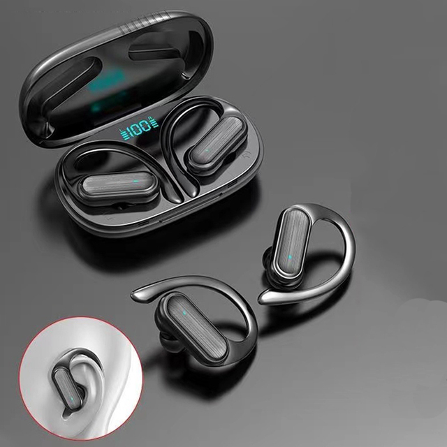 A520 Tws Stereo Headphone 9d Hifi Stereo Headset Led Display Earhook Earphone Waterproof Sports Earbuds