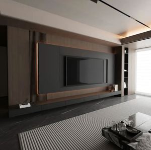 Customized Modular Integrated Woodentv Cabinet <b>for</b> Living Room Whole House <b>Tv</b> <b>Wall</b> Decor - Product Image 2