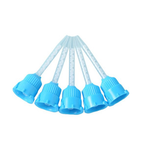 Tubos de mezcla de transporte de goma de silicona para odontología azul SJ, boquillas de impresión desechables, puntas de mezcla estáticas - Product Image 2