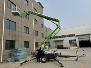CATHAYLIFT Anhängbare Spinnen-Arbeitsbühne, 360°-Drehung, 14 m Hydraulische Gelenkteleskopbühne, Elektrischer Hubtisch - Product Image 2