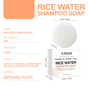 BLIW etiqueta privada al por mayor <span class=keywords><strong>Natura</strong></span> suave y suave hidratante cabello coreano arroz blanco agua champú jabón barra - Product Image 4