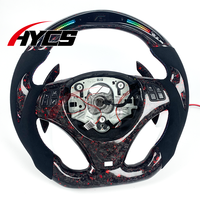 Volant en fibre de carbone forgé avec LED Rpm pour BMW E60 E61 E62 E63 E64 E88 E90 E92 E91 E93 X3 M3 330i 330d 335i 318i M3