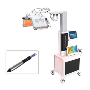 Appareil de thérapie capillaire multifonction 2-en-1 en acier inoxydable et plastique, écologique, pour salon, avec hydro-lumière de bureau pour la croissance des cheveux - Product Image 6