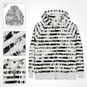 เสื้อฮู้ดดี้ TOOHOO รุ่นสั่งทำพิเศษ น้ำหนัก 500 กรัม ผ้าโพลีเอสเตอร์/คอตตอน สำหรับฤดูหนาว สไตล์สตรีทแวร์ทรงบ็อกซี่  ตกแต่งด้วยลูกปัด ล้างแบบวินเทจ พิมพ์ลายกราฟิกด้วยเทคนิค DTG - Product Image 4