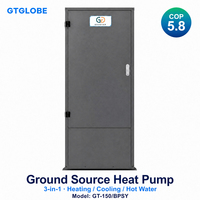 Pompe à chaleur géothermique GTGLOBE 55 kW R32/R410A, chauffage, refroidissement et eau chaude pour hôtel, tout-en-un monobloc, CE