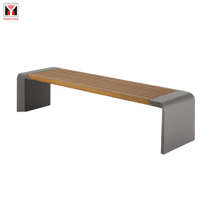 Ventes d'usine Mobilier d'extérieur personnalisé Chaise de parc publique étanche en métal Banc en bois en acier galvanisé - Product Image 1
