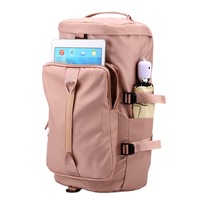 Sac de voyage à courte distance en nylon en gros, grande capacité, sac à dos de sport et de fitness, séparation sec/humide, cordon, bandoulière unique