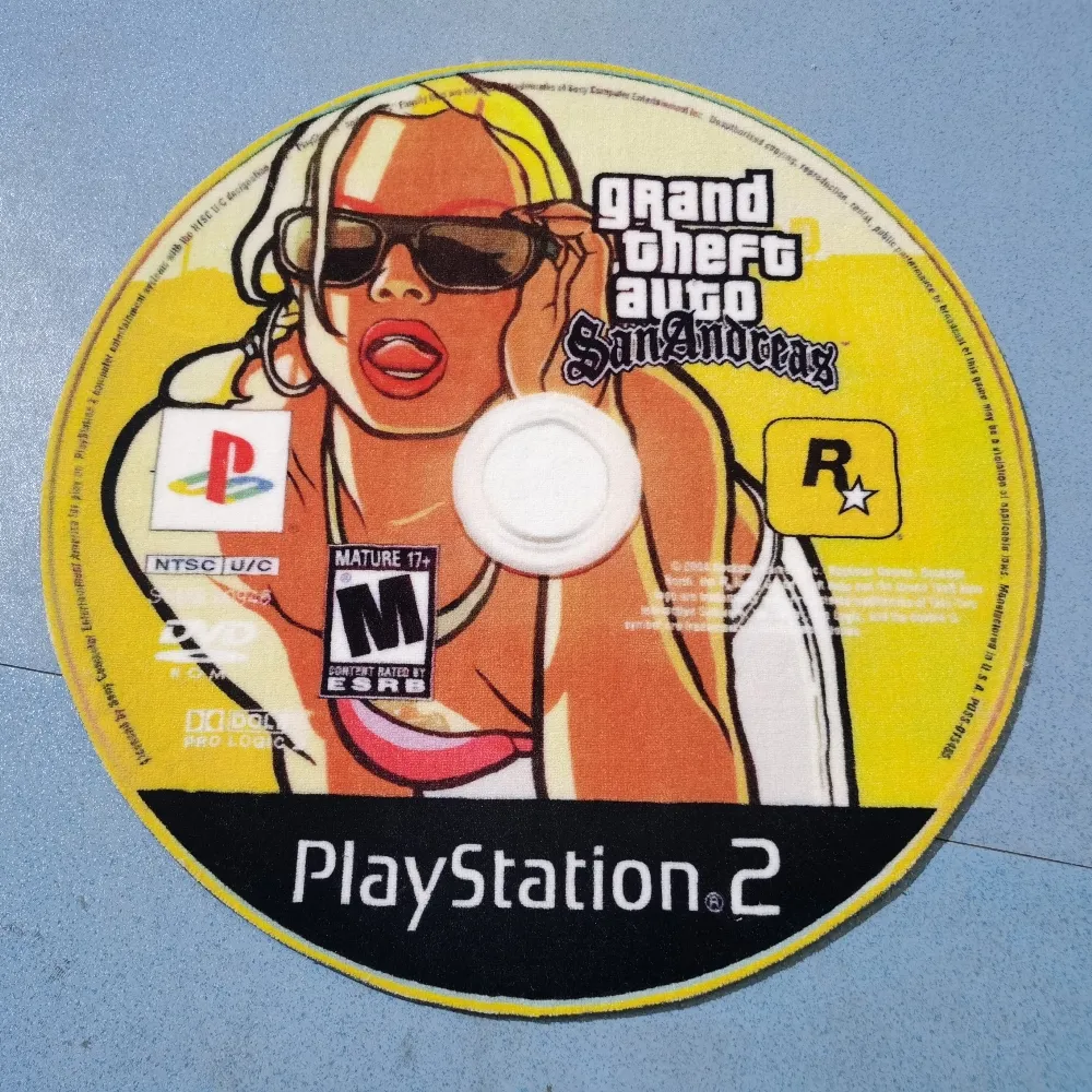 Round Carpet Custom 3D Printed CD GTA Rugs Area Mat