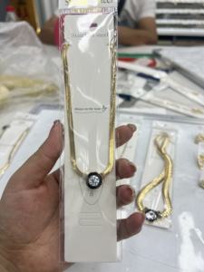 Nuevo y Popular Collar y Pendientes de Turquía, Acero Inoxidable, Oro, Circonita, Piedras Preciosas, Collar con Diamantes - Product Image 4