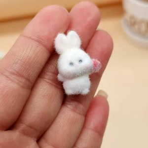 Porte-clés Lapin Mignon en Peluche Miniature 3D en PVC, Breloques de Sac, Accessoires, Porte-clés en Résine Floquée - Product Image 5