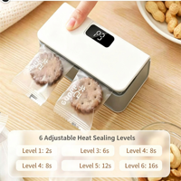 Machine à sceller rechargeable, mini scelleuse de sacs portable USB, scelleuse manuelle pour collations, machine à sceller sous vide pour aliments