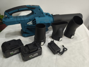 Souffleur sans fil 21V avec 2 batteries et chargeur, souffleur portatif pour poussière et feuilles, idéal pour le jardin et l'atelier - Product Image 2