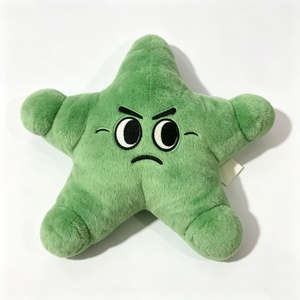 Almohada de peluche de estrella con cara de enojada personalizada, peluche de estrella de mar, peluche de estrella con expresión linda, peluche de estrella verde, peluche de estrella de mal humor - Product Image 2