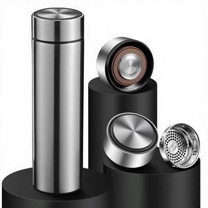 ขวดน้ำสแตนเลสสุญญากาศ ปราศจากสาร BPA  แบบเก็บความร้อน-เย็น  ขวดน้ำทรงตรง  พร้อมที่กรองชา  ขั้นต่ำในการสั่งซื้อน้อย - Product Image 1