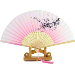 2025 Wholesale Custom Printed Bamboo Hand Held Fan High Quality Folding Personalized Fans DIY Style for Business <b>Gifts</b> - Product Image 4