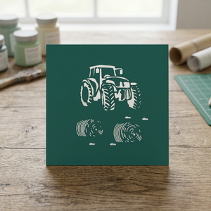 Carte pop-up 3D personnalisée Tracteur, découpe de papier artisanale pour l'agriculture, souvenir Fête des Pères - Marque Viet-craft Impression offset - Product Image 3