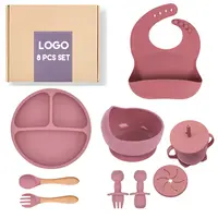Set di piastre di alimentazione per bambini in silicone con vassoio per alimentatore per bambini stampato su misura per neonato