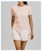 Prix usine chinois été léger et respirant femmes Gym nouveau dos ample maille à manches courtes Shorts Yoga costume