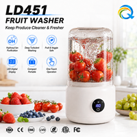 LD451 Machine de nettoyage automatique des fruits et légumes à ions hydroxylés, 2000 mAh, IPX4, avec logo personnalisé, vente en gros d'usine