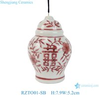 RZTO-Ornements suspendus en céramique à motif de palmier floral vert vert et blanc pour arbres de Noël