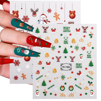 Autocollants 3D en plastique pour ongles, motif fantôme, de fabricant chinois, qui se révèlent dans le noir, pour Noël, décorations écologiques pour ongles