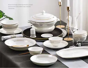 Conjunto de jantar de china com osso, fornecedor da china, utensílios de mesa, placas e pratos decorativos