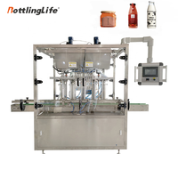 Machine de remplissage automatique à écran tactile pour confiture, sirop d'érable, miel et sauce mayonnaise, avec pistons