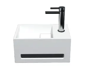 Wholesale Customization Artificial Stone Beautiful Durable Wall-Hung Wash Basin Bathroom Sink