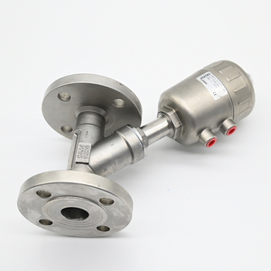 JTAIV Flange Angle Seat High Temperature PTFE <b>Seal</b> Normally Open 2 Way Pneumatic Stainless Steel Body DN15-DN100 - Product Image 1