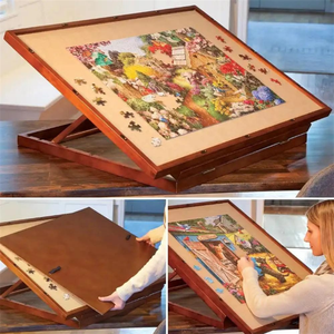 New Design Children's Educational Wooden Toy Jigsaw Puzzle Board <b>Table</b> with <b>Adjustable</b> Legs - Product Image 3