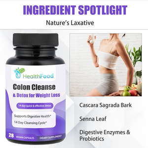 Cápsulas de Limpieza de Colon de Alta Calidad con Corteza de Cascara Sagrada, Favorecen la Salud Digestiva, Desintoxicación para la Pérdida de Peso, Cápsulas Limpiadoras - Product Image 5