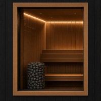 Cabine de bien-être extérieure 3-en-1 : sauna, hammam, piscine à eau chaude, vestiaire, intérieur en cèdre rouge premium, écologique, solaire