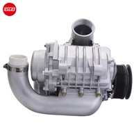 CNDE New High Quality Universal Aluminum Engine Supercharger Turbocharger Roots Blower SC14 1 Year Warranty for 2.0L-3.8L Car
