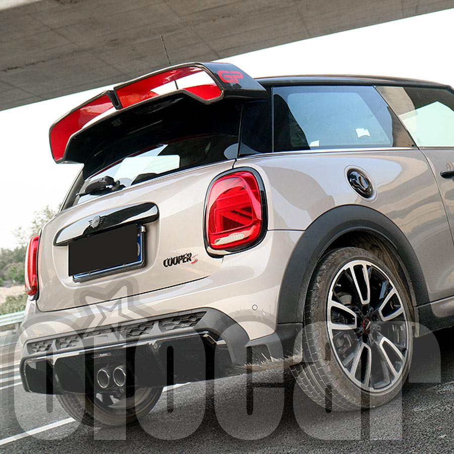 MINI F56 JCW カーボンリアスポイラー Gp F56ミニカーボンファイバー用リアスポイラー,調整可能な