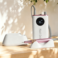 Kit de perceuse à ongles rechargeable multifonctionnel, perceuse à ongles électrique professionnelle sans fil pour manucure et pédicure, 35000 tr/min