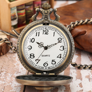Pirate Skull Skeleton &amp; Double Knife Retro Pocket <strong>Watch</strong> with Chain, Vintage Bronze Locket <strong>Watch</strong> Pendant Necklace for <strong>Gothic</strong> Gift - Product Image 6
