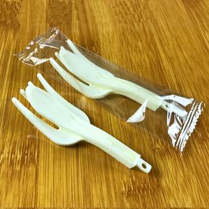 เครื่องใช้บนโต๊ะอาหารพลาสติกแบบพับได้ส้อมสำหรับรับประทานอาหารเกรด PP ใช้รับประทานอาหาร L148mm รับประทานอาหาร - Product Image 5