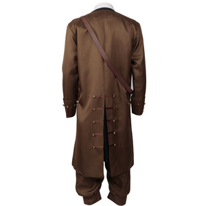 Costume da <span class=keywords><strong>Pirata</strong></span> <span class=keywords><strong>Jack</strong></span> Sparrow per Uomo Adulto, Abbigliamento Medievale Rinascimentale, Giacca per Cosplay da <span class=keywords><strong>Pirata</strong></span> - Product Image 5