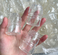 Coque vide transparente multi-formes en TPR pour DIY, à remplir soi-même, en forme de boule, d'ours, de cube ou ronde, avec couvercle