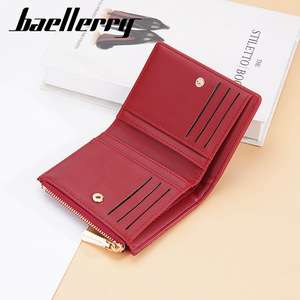 Baellerry Women's Short Wallet Solid Color Zipper Coin <b>Purse</b> Fashionable Multifunctional Everyday Use - Product Image 2