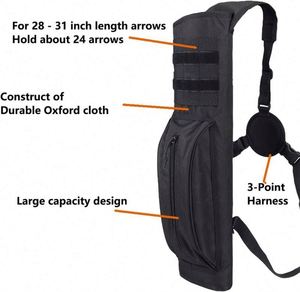 Échantillon Gratuit : Sac de Transport Robuste pour Flèches de Chasse et d'Entraînement, Porte-Flèches à Épaule avec Système Molle - Product Image 2
