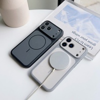 Étui de luxe givré magnétique pour iPhone 17 18 Pro Max avec protection d'objectif et coque de téléphone portable