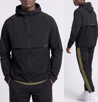 Veste de sport coupe-vent respirante en maille grillagée brodée avec fermeture éclair légère pour homme