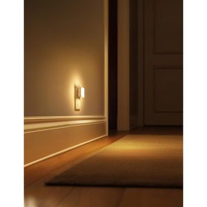 L LOHAS LED Night <b>Light</b> <b>Plug</b> <b>In</b> 0.3W Warm White Dusk To Dawn Sensor Control Square Shape 2 Pack - Product Image 4