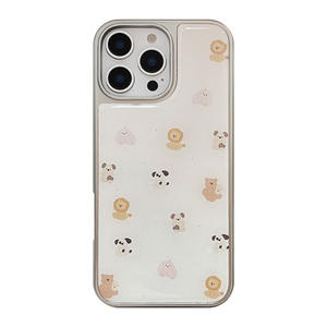 16Promax Cute Girl Illustration Realme 11Pro pour Apple Iphone14 13 15 Mobile Phone Case Silver Edge Glue TPU Galvanoplastie Phone - Product Image 5