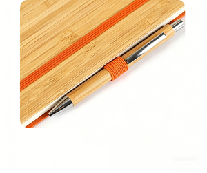 Carnet <span class=keywords><strong>en</strong></span> <span class=keywords><strong>bambou</strong></span> écologique A5, couverture <span class=keywords><strong>en</strong></span> bois naturel, coffret cadeau journal professionnel - Product Image 3