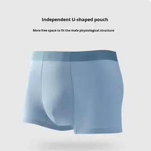 80-Count Modal &amp; Mulberry Silk Men's Mid-Rise Antibacterial Breathable Seamless <strong>Boxer</strong> <strong>Briefs</strong> ODM Supply - Product Image 3