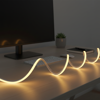 Bande LED COB à contrôle à distance par application, CRI90, largeur 8mm, 12V, design sans points, pour salle de jeu, home cinéma, décoration de fête, USB