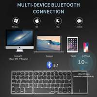 Clavier pliable personnalisé, disposition italienne, clavier Bluetooth pliable, clavier sans fil avec pavé tactile