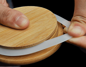 Venta al por Mayor de Frascos Redondos de Vidrio Borosilicato de 500 ml, Recipientes para Almacenamiento de Alimentos de Cocina con Tapa Hermética de Madera - Product Image 6